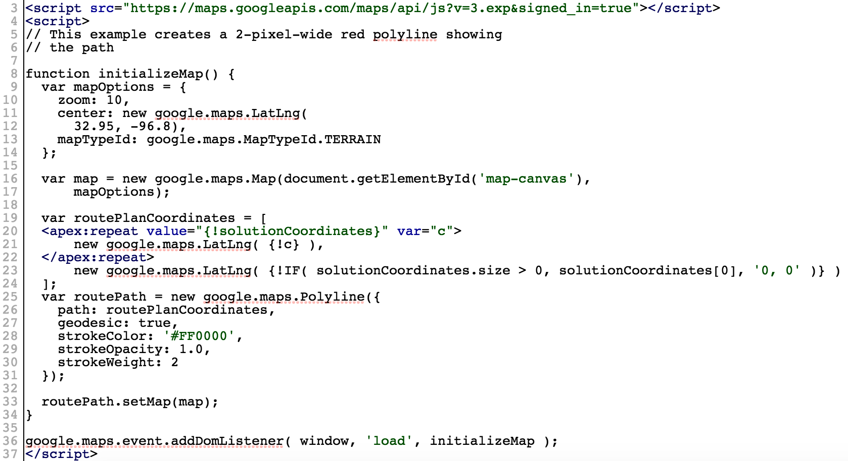 Plotting using the Google Map API